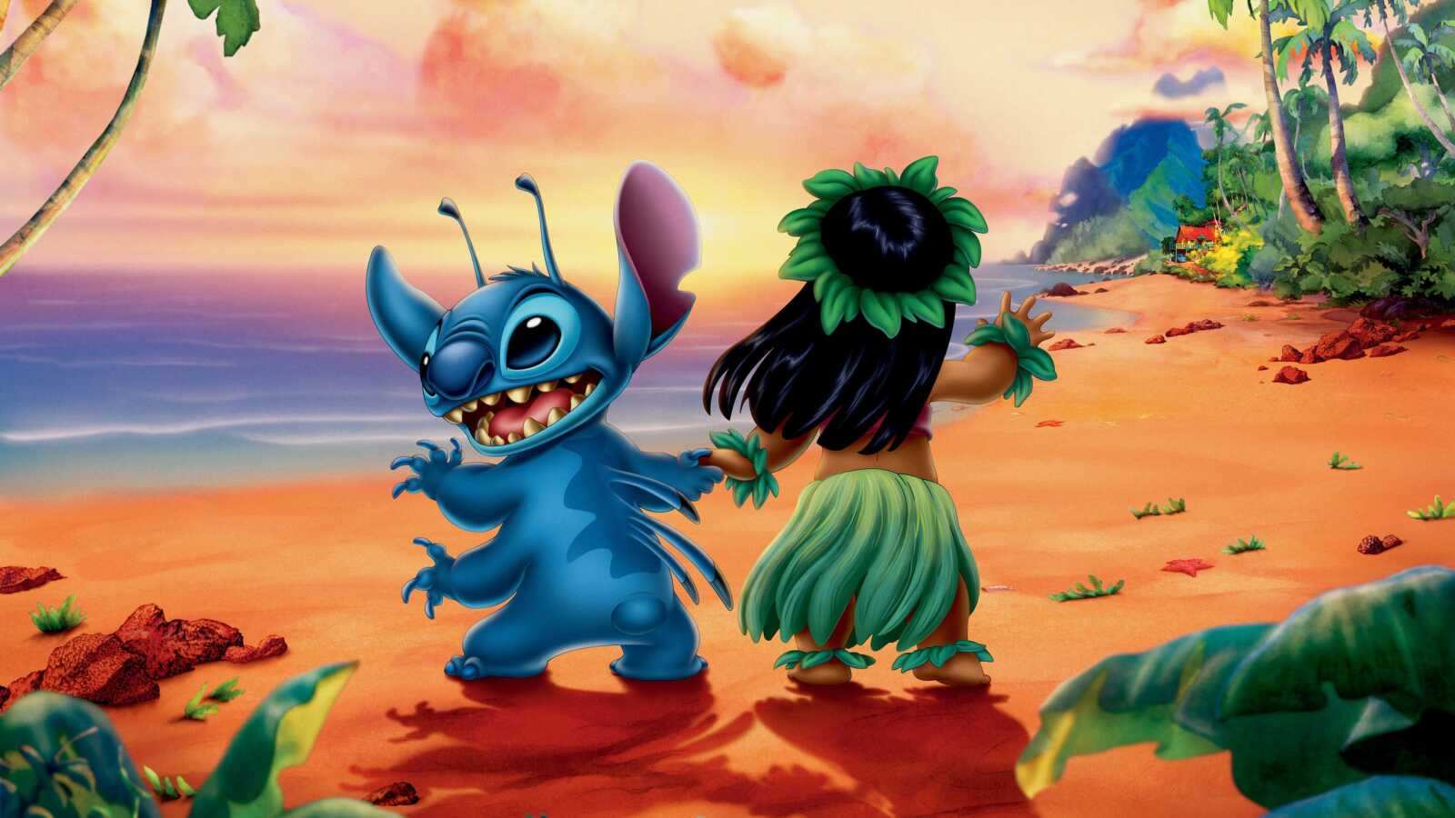 Lilo and Stitch on the beach