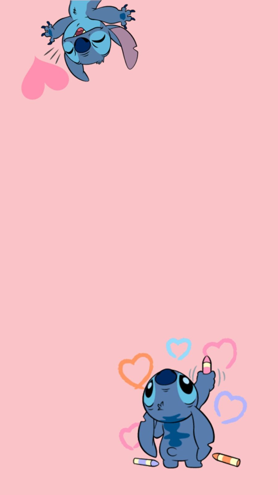 Stitch on pink background